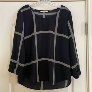 Black and white blouse